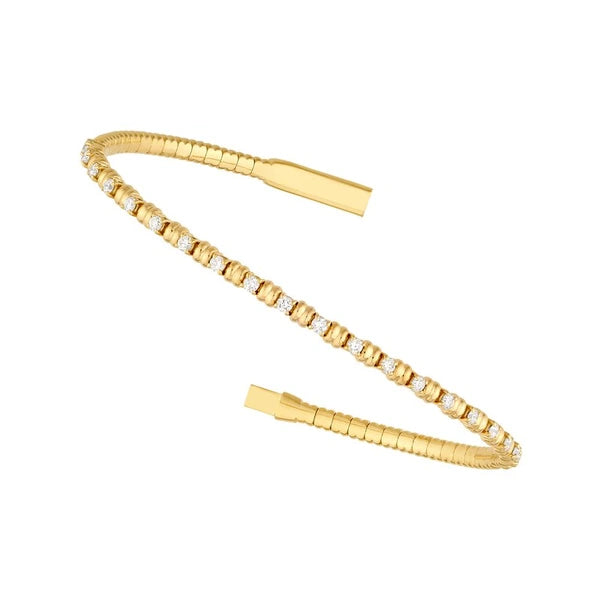 5/8tcw AlterN/Ating Diamond and Ribbed Flex Bracelet