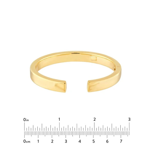 Polished Square Tube Bangle Bracelet