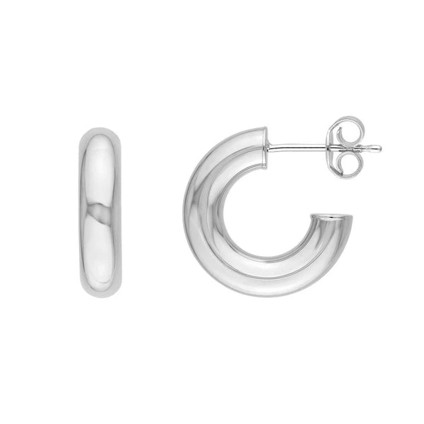 8mm ID Polished Open Hoop Earrings