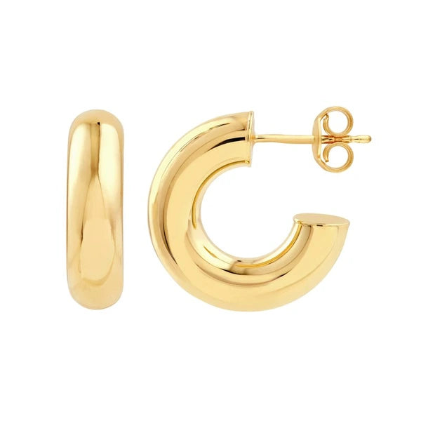8mm ID Polished Tubular Hoop Earrings