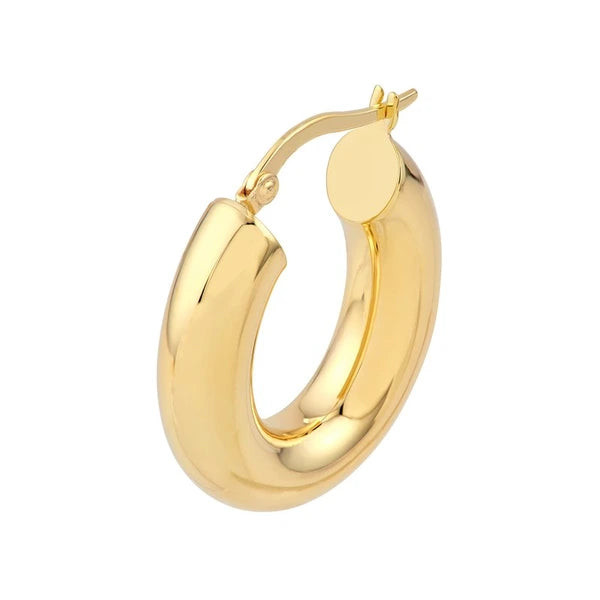 6mm Oval Polished Hoop Earrings