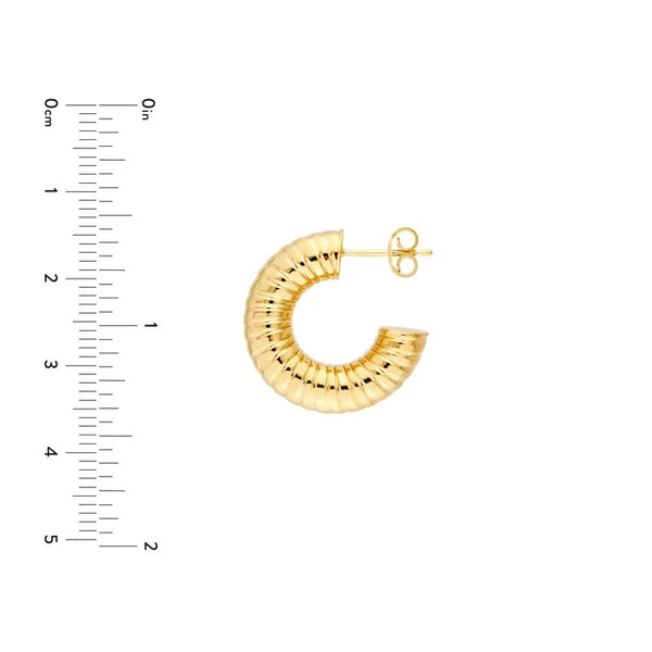 10mm ID Hammered Round Hoop Earrings