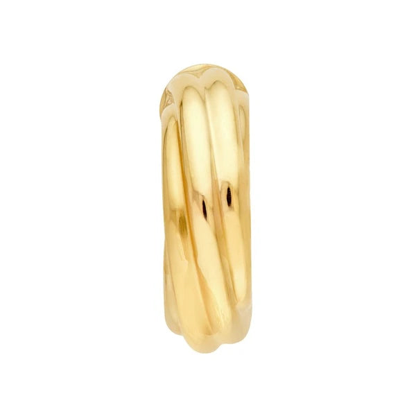 6 mm ID Twisted Open Hoop Earrings