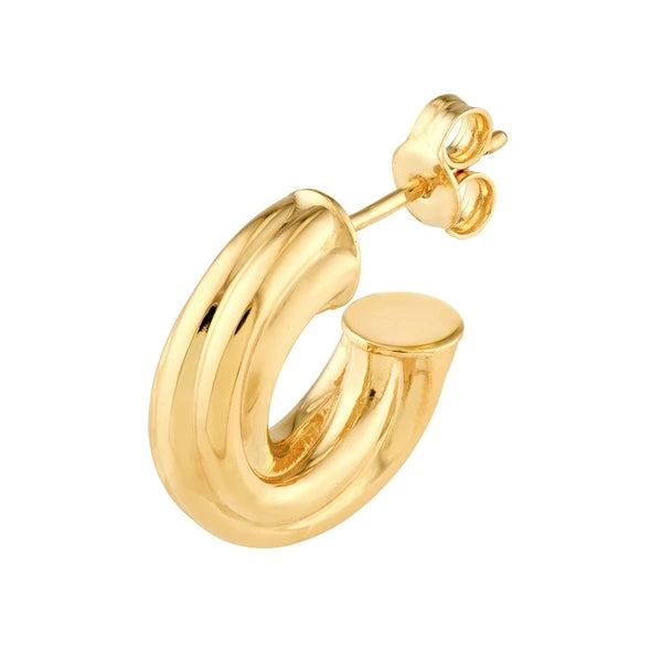 6 mm ID Twisted Open Hoop Earrings