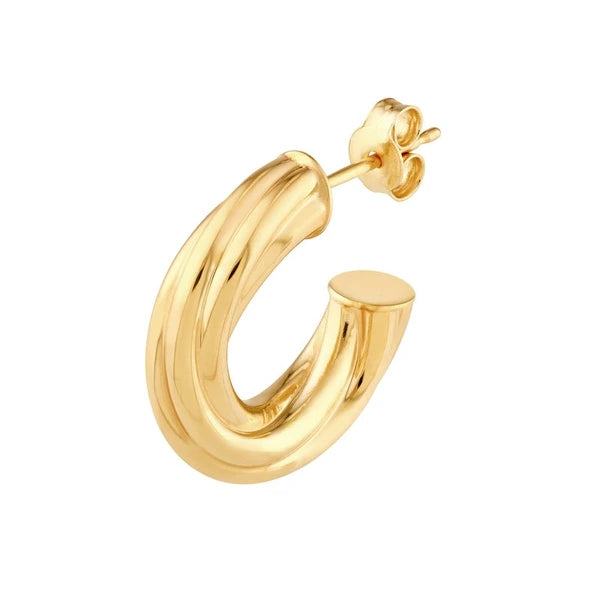 10mm ID Twisted Open Hoop Earring