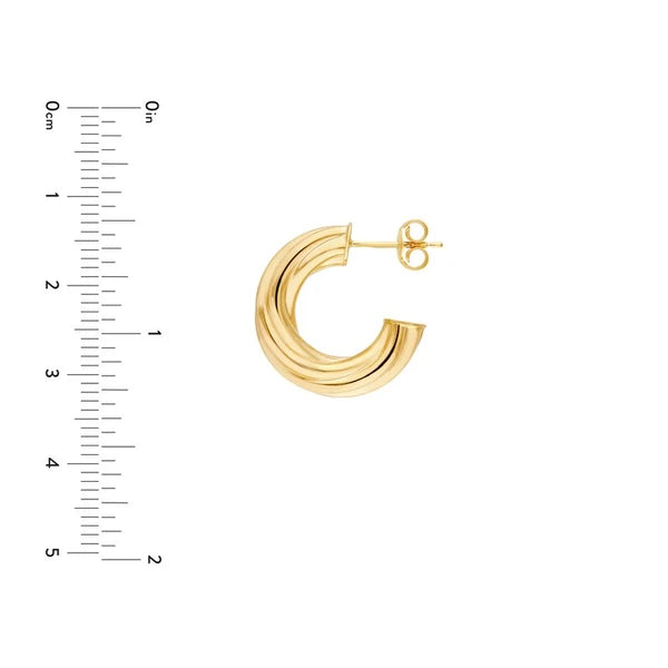 10mm ID Twisted Open Hoop Earring