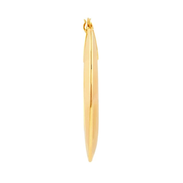 Wide Triangular Tube Round Hoop Earrings