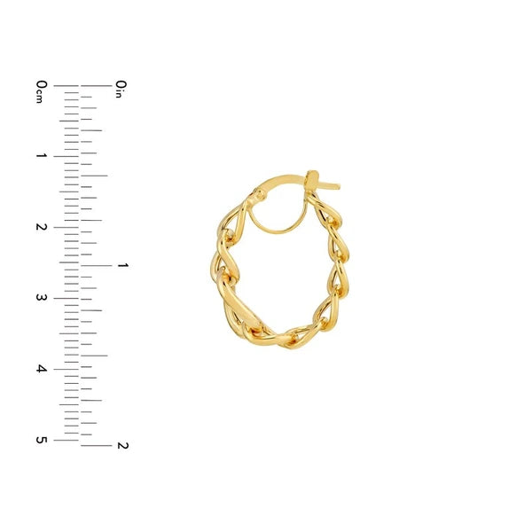 Tube Link Hoop Earrings
