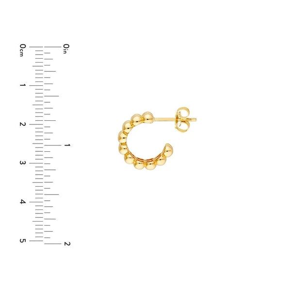 Double Row Beaded Hoop Earrings