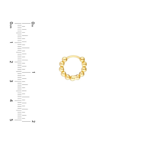 Small Beaded Huggie Earrings