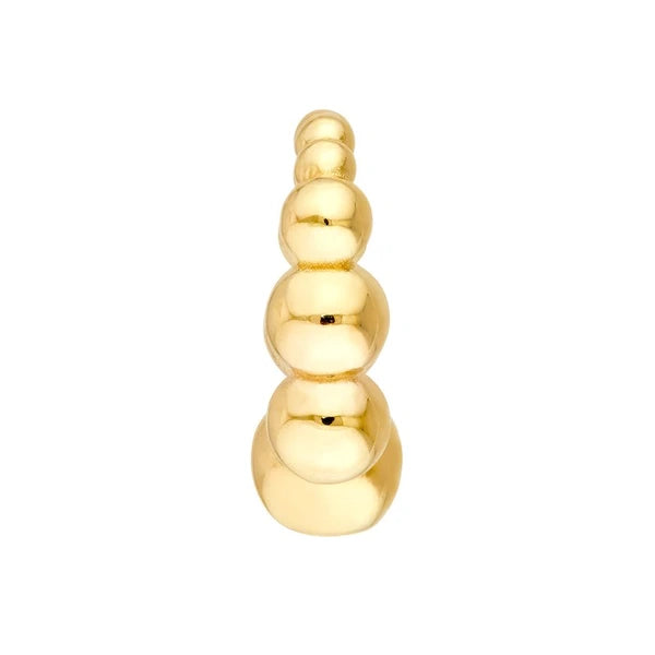 Graduated Bead Hoop Earrings