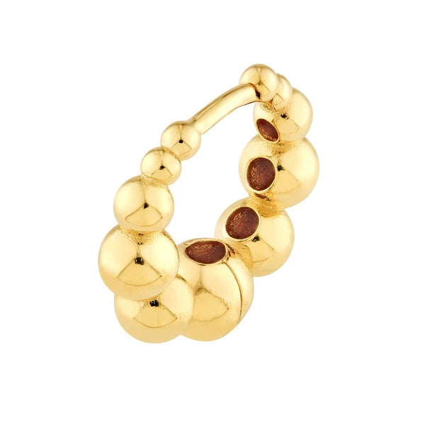 Graduated Bead Hoop Earrings