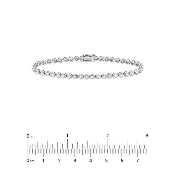 Bezel Set Diamond Tennis Bracelet (2-5/8tcw)
