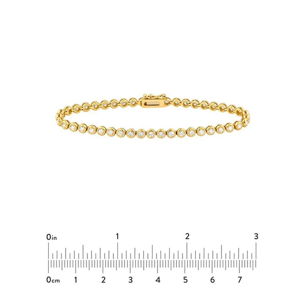 Bezel Set Diamond Tennis Bracelet (2-5/8tcw)