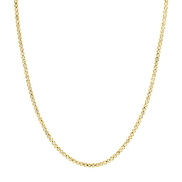 Bezel Set Diamond Necklace (4tcw)
