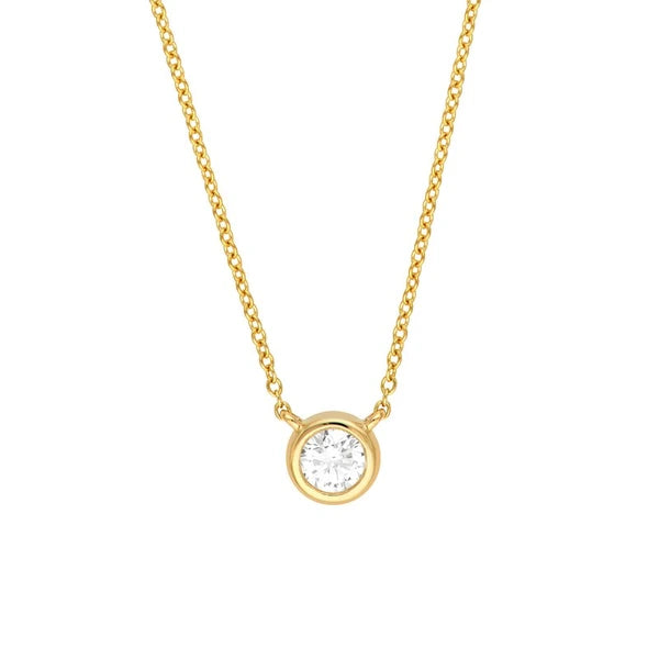 1/4tcw Diamond Bezel Necklace