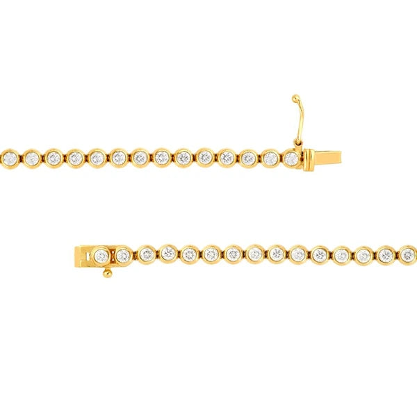Bezel Set Diamond Tennis Bracelet (2-1/4tcw)