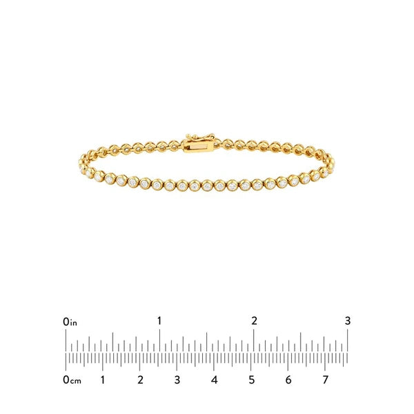 Bezel Set Diamond Tennis Bracelet (2-1/4tcw)