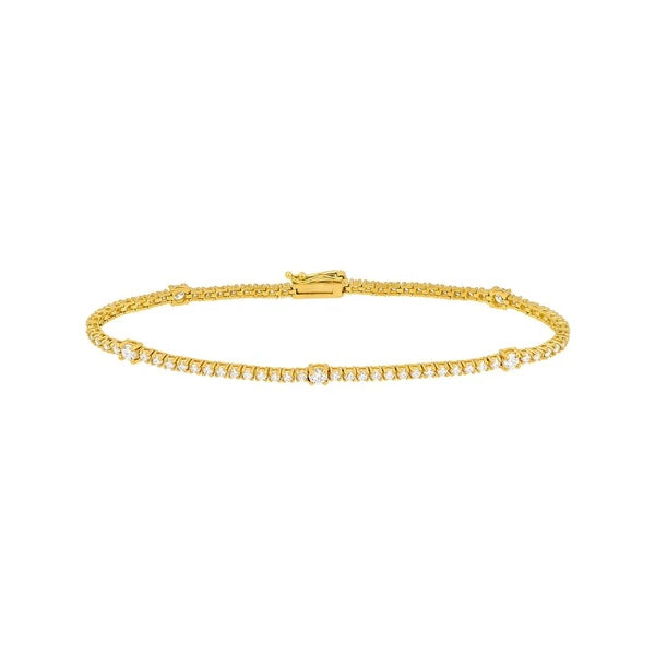 Diamond Station Bracelet (2-1/6tcw)