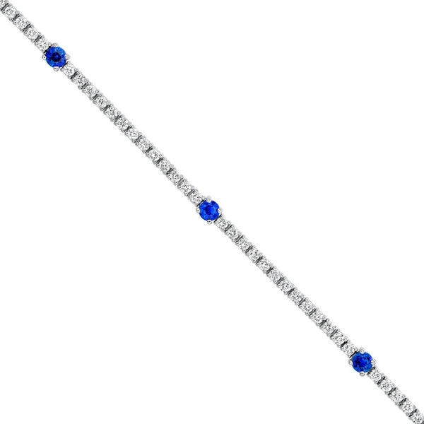 Sapphire & Diamond Station Bracelet