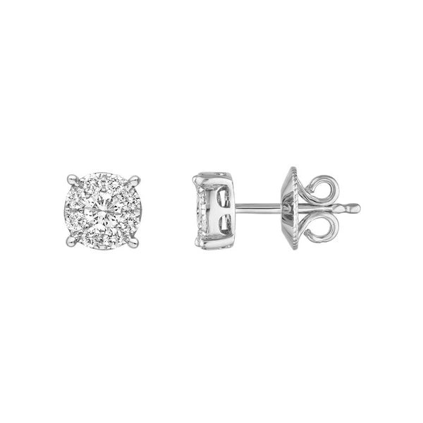 3/4tcw Round Diamond Stud Earrings