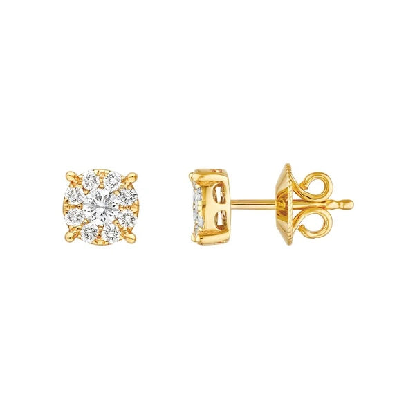 3/4tcw Round Diamond Stud Earrings