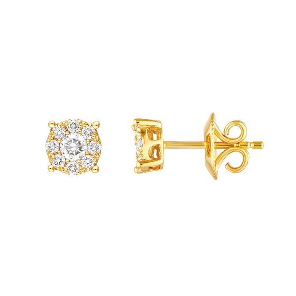 3/8tcw Diamond Frame Stud Earrings