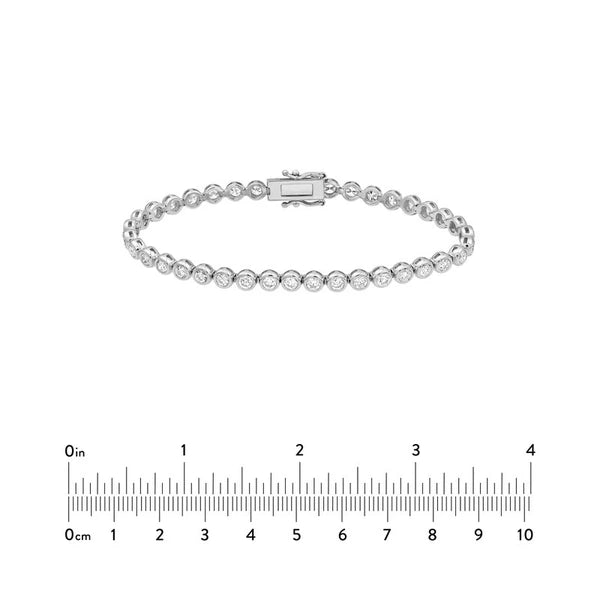 Bezel Set Diamond Tennis Bracelet (4-1/5tcw)