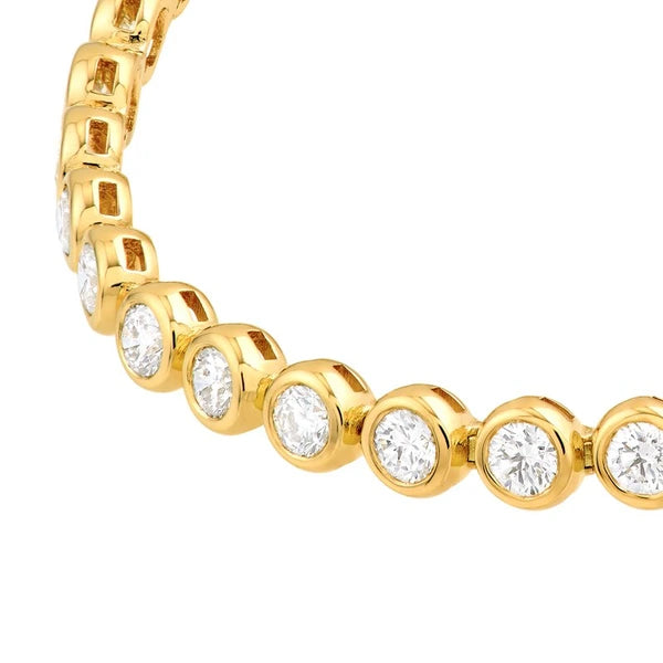 Bezel Set Diamond Tennis Bracelet (4-1/5tcw)