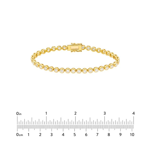 Bezel Set Diamond Tennis Bracelet (4-1/5tcw)