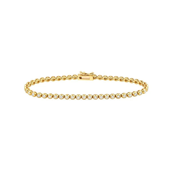 Bezel Set Diamond Tennis Bracelet (1-1/2tcw)