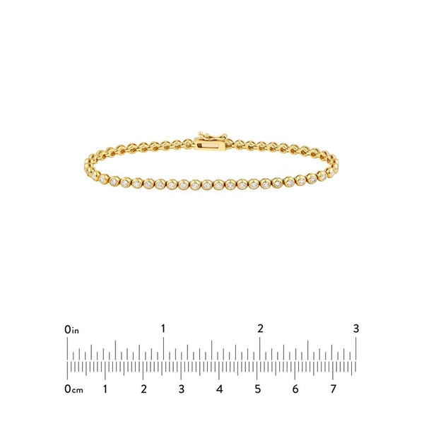 Bezel Set Diamond Tennis Bracelet (1-1/2tcw)