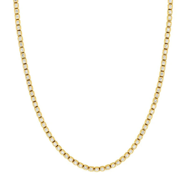 Large Bezel Set Diamond Necklace (7tcw)