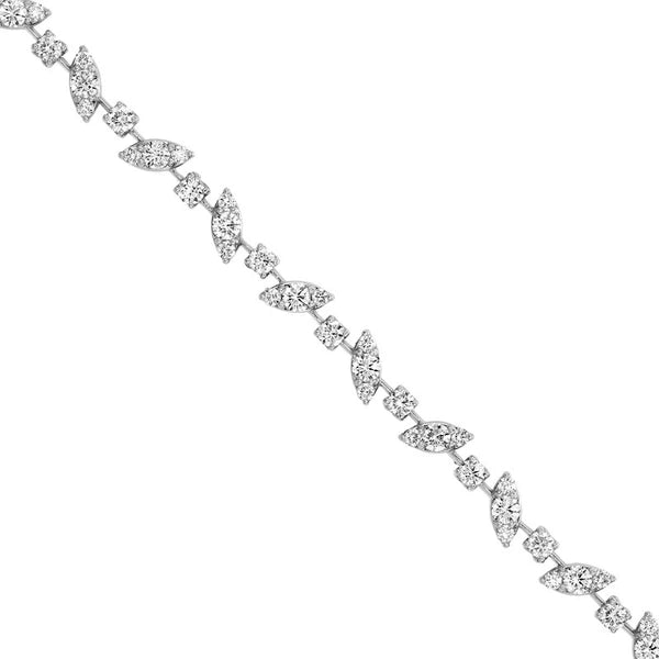 3-3/8tcw Diamond Station Bracelet
