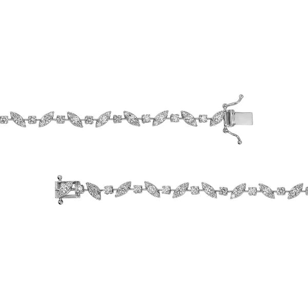3-3/8tcw Diamond Station Bracelet