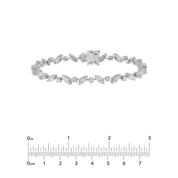 3-3/8tcw Diamond Station Bracelet