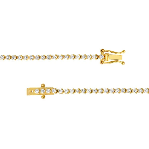 Diamond 3-Prong Tennis Bracelet (1-5/8tcw)