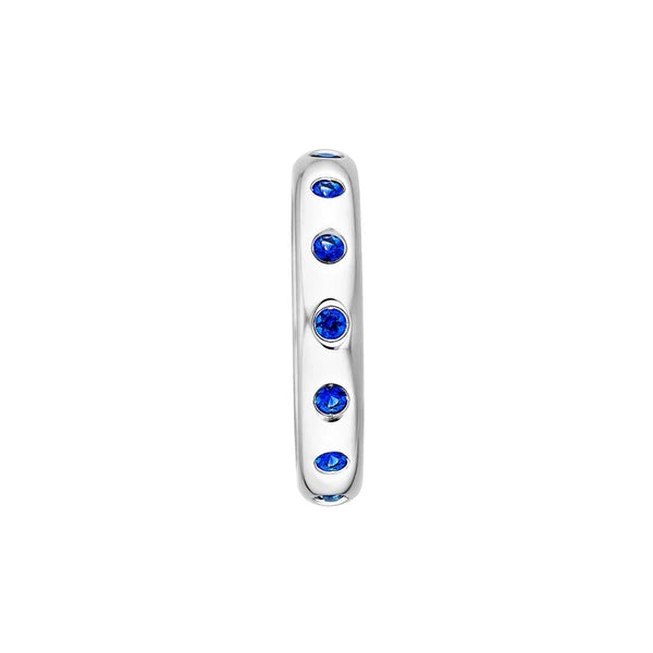 1/2tcw Round Sapphire Straight Band Ring