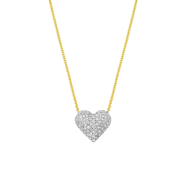 Diamond Pavé Heart Necklace (1/2tcw)