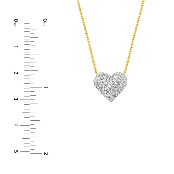 Diamond Pavé Heart Necklace (1/2tcw)