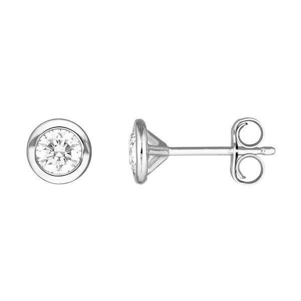 3/8tcw Round Diamond Martini Stud Earrings