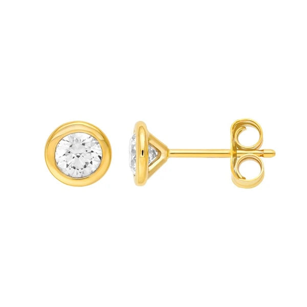 3/8tcw Round Diamond Martini Stud Earrings