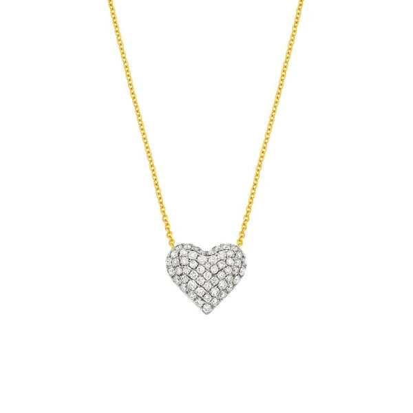 Diamond Pavé Heart Necklace (1tcw)