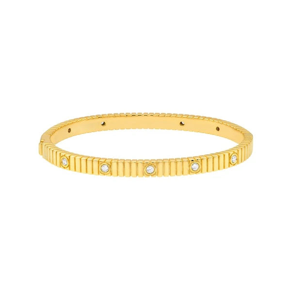 Diamond Fluted Bangle (1/2tcw)