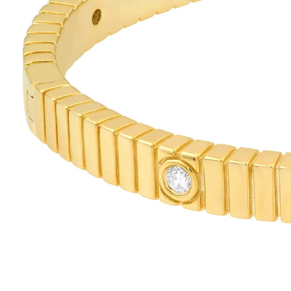 Diamond Fluted Bangle (1/2tcw)