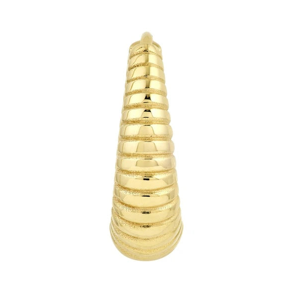Graduated Shrimp Oval Hoop Earrings