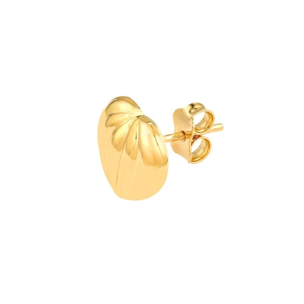 Fluted Heart Small Stud Earrings