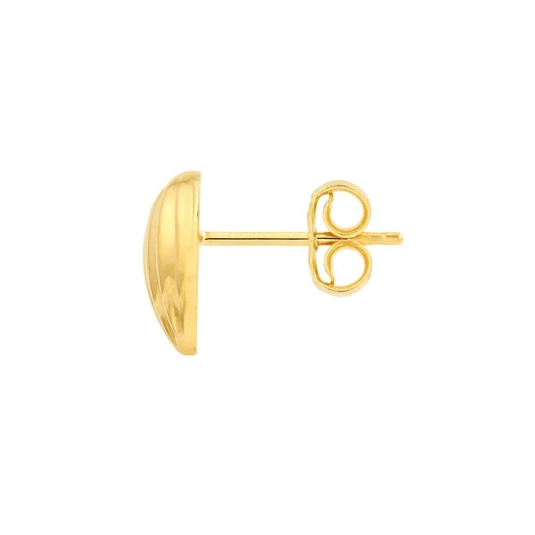 Fluted Heart Small Stud Earrings