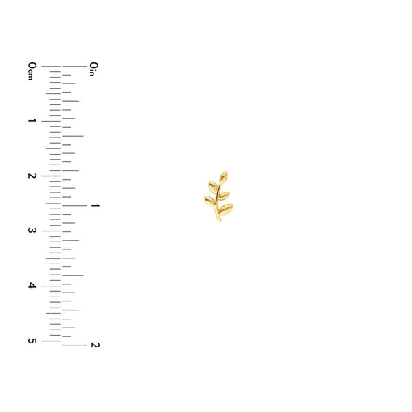 Leaf Branch Stud Earrings