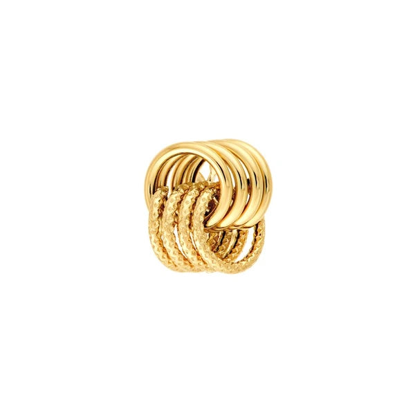 Textured Polished Love Knot Stud Earrings